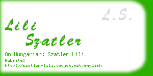 lili szatler business card